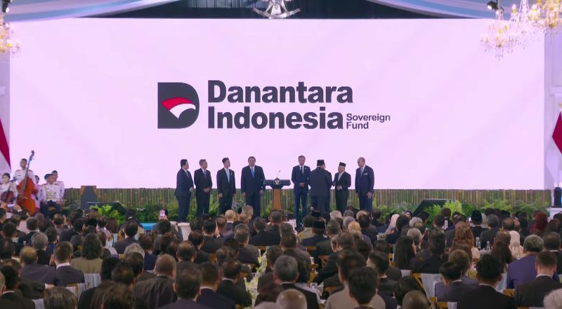 Peluncuran Daya Anagata Nusantara (Danantara) di Halaman Istana Merdeka, Jakarta pada 24 Februari 2025 lalu. (Foto: tangkapan layar YouTube Sekretariat Presiden).