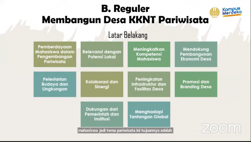 Latas belakang urgensi keterlibatan mahasiswa dalam mendorong pembangunan desa dan pengembangan desa wisata.