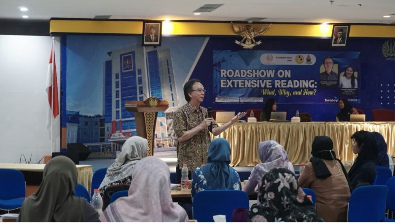 Workshop on Extensive Reading di Fakultas Bahasa dan Seni (FBS) UNESA.