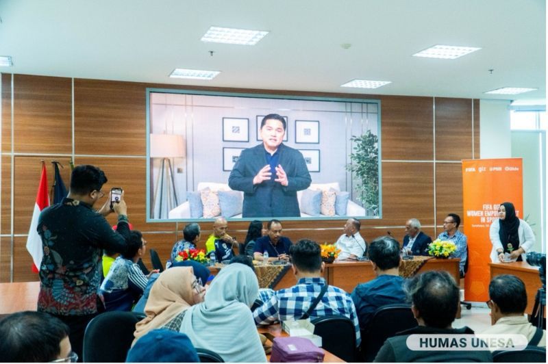 Ketua PSSI, Erick Thohir menyampaikan pengarahan secara asynchronous, dan berharap agar kerja sama ini berdampak signifikan bagi ekosistem sepak bola putri tanah air.